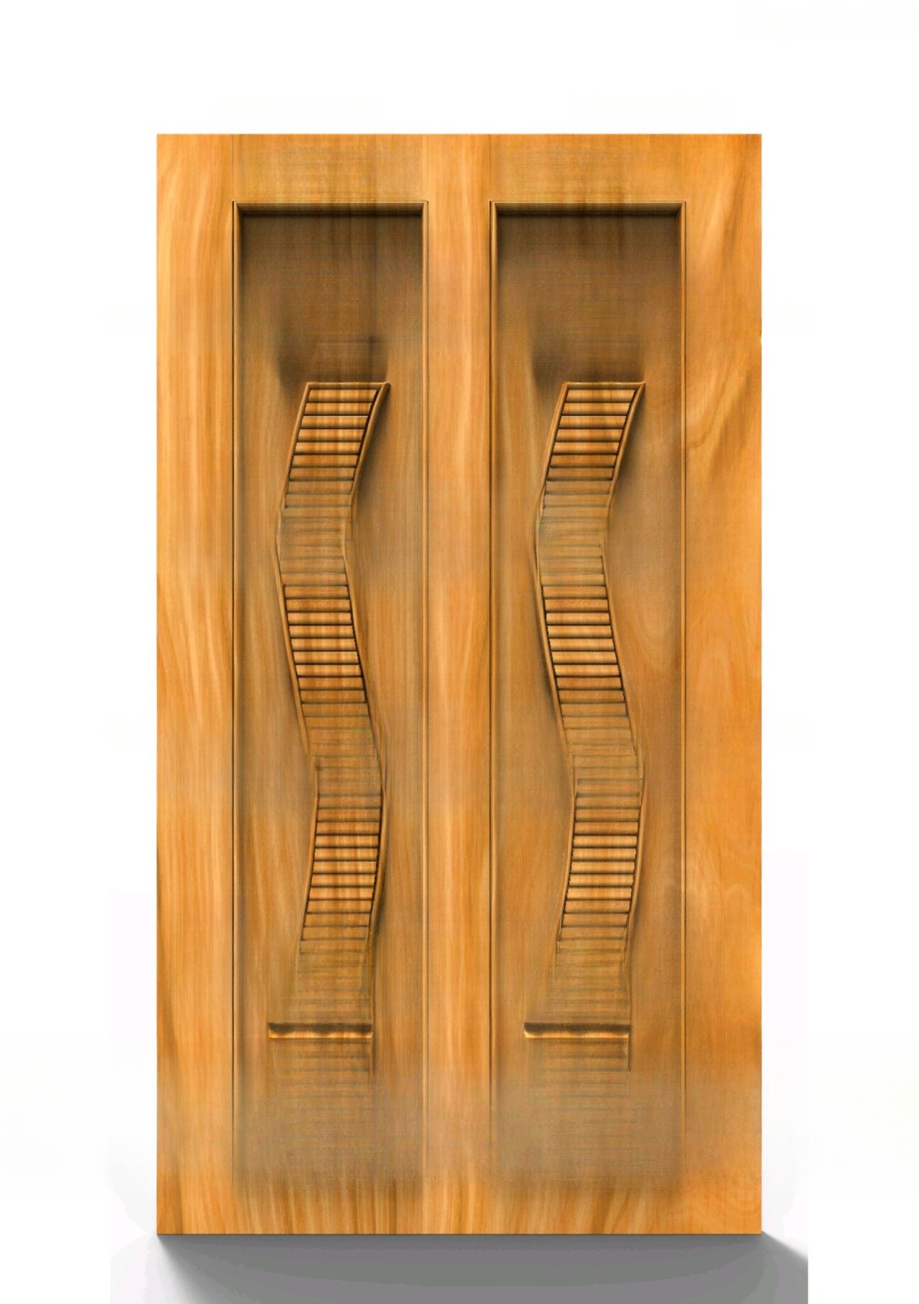 GOLDEN DOORS - PAGE-27 Modern S-Curve Abstract Relief Carved Door Design